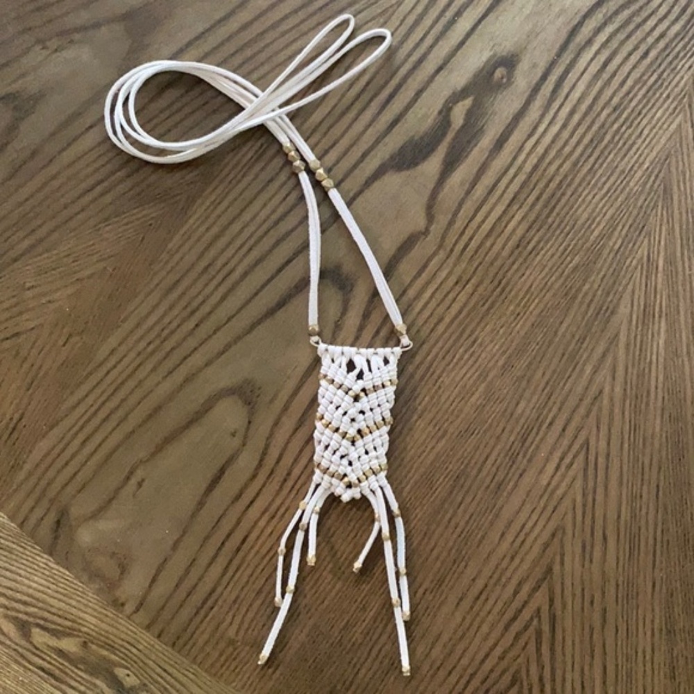 Noonday Collection White and Gold Necklace